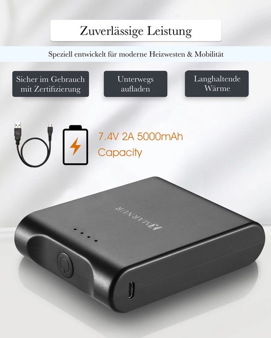 Verwarmd Vest Voor Heren, Met 20.000 Mah 7,4 V Powerbank, Verwarmd Vest Met 8 Verwarmingszones En 3 Warmtestanden, Elektrisch Warmtevest Voor Outdoor- Activiteiten