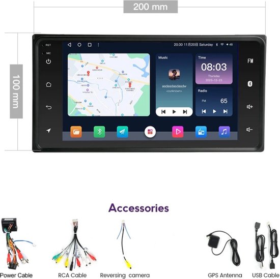 Hikity Qualcomm Snapdragon 8-Core 4 64G Android 15 Autoradio voor