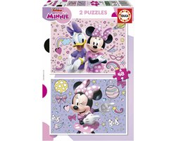 foto van Set van 2 Puzzels Educa Minnie Mouse 48 Onderdelen