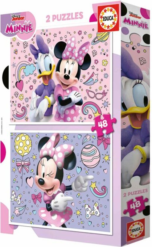 Set van 2 Puzzels Educa Minnie Mouse 48 Onderdelen | Games | bol