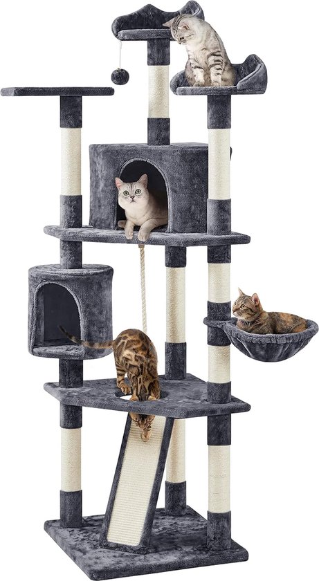 Arbre à chat Lexium pour chats lourds - Arbre à chat pour grands chats - Arbre à chat robuste - Convient aux chats de grande taille et lourds