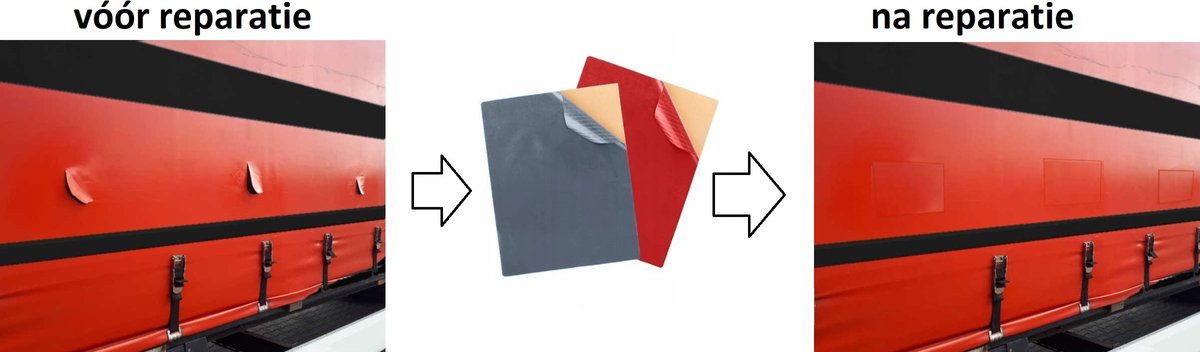 Premium zeildoekreparatieset 0 15 M2 ROOD Weerbestendig AFDEKZEIL reperatie set: 44cm x 34cm: een garantie voor stevigheid en duurzaamheid 2x doekjes gedrenkt in isopropylalcohol Schuurpapier reparatie van dekzeil voor vrachtwagen