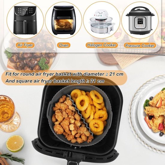 YINGRACE Cecotec Siliconen vorm voor luchtfriteuse, vierkante accessoires voor Cosori friteuse, herbruikbare accessoires