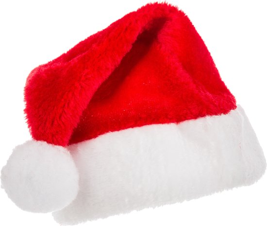 Feeric Kerstmuts - rood - 29 x 15 x 35 cm - polyester - voor kinderen