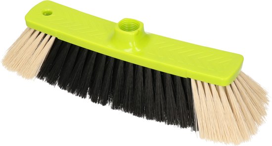 Brumag bezem voor binnen - bezemkop groen - breedte 35 cm - steel 130 cm - voor alle vloeren - zachte haren - kunststof van Brumag — afbeelding 4