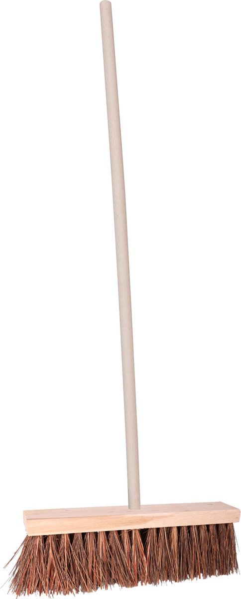 Goedkoopste Straatbezem/buitenbezem - Theo - hout/piassava - 121 cm steel - 40 cm bezemkop - werkplaats bezem