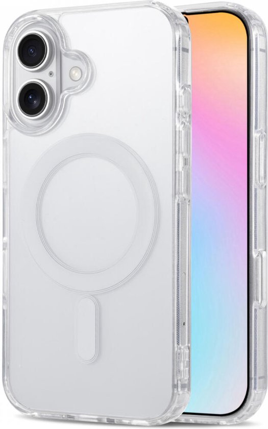 Transparant Hoesje Geschikt voor Apple iPhone 16 | Compatibel met MagSafe | Dun TPU | Back Cover met Magneet | Doorzichtig | Ultra Dun