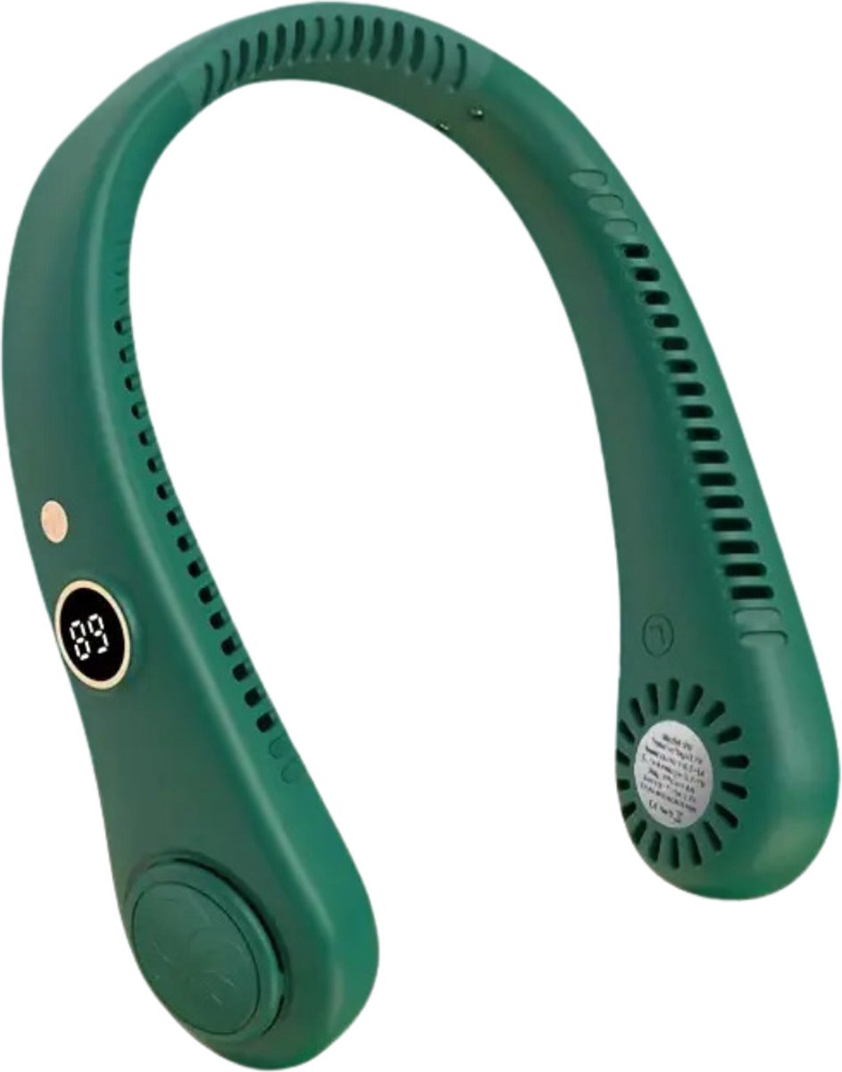 Nivard Nekventilator - Draagbare Gezichtsventilator - Neck Fan - Met Koeling - Hals - Hoofd - Groen - Ventilator