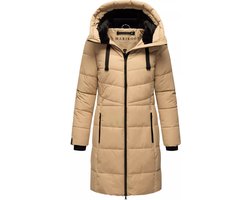 Warm & Waterafstotend Marikoo NATSUKOO - Gewatteerde Winterjas Dames - Volwassen - Capuchon - Beige - XL