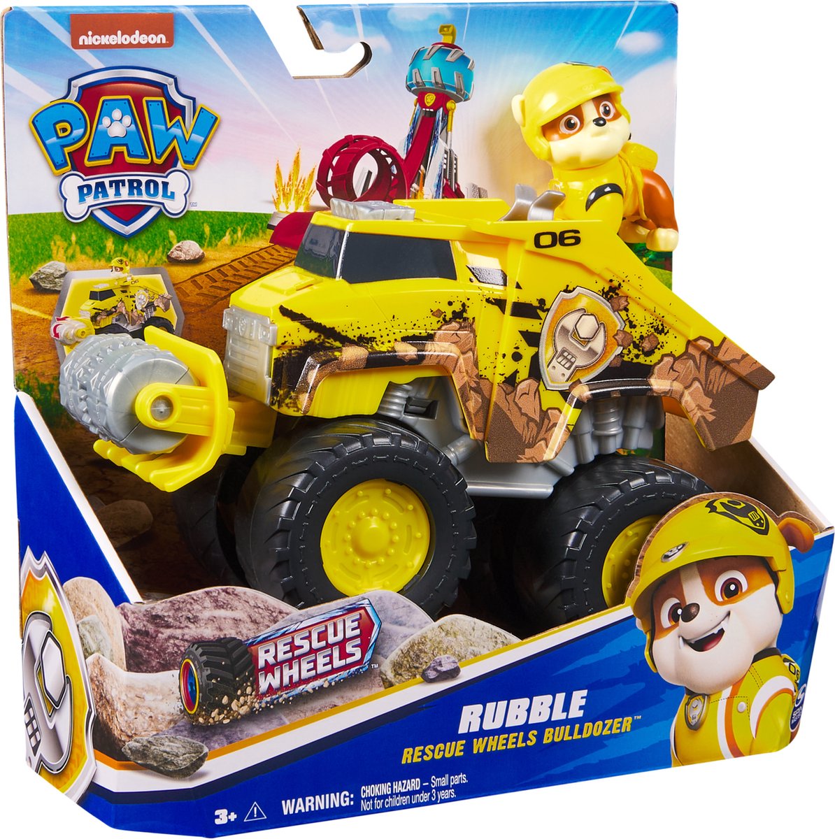 PAW Patrol Reddingswagens - Bulldozer met Rubble speelfiguur - Speelgoedauto — afbeelding 11