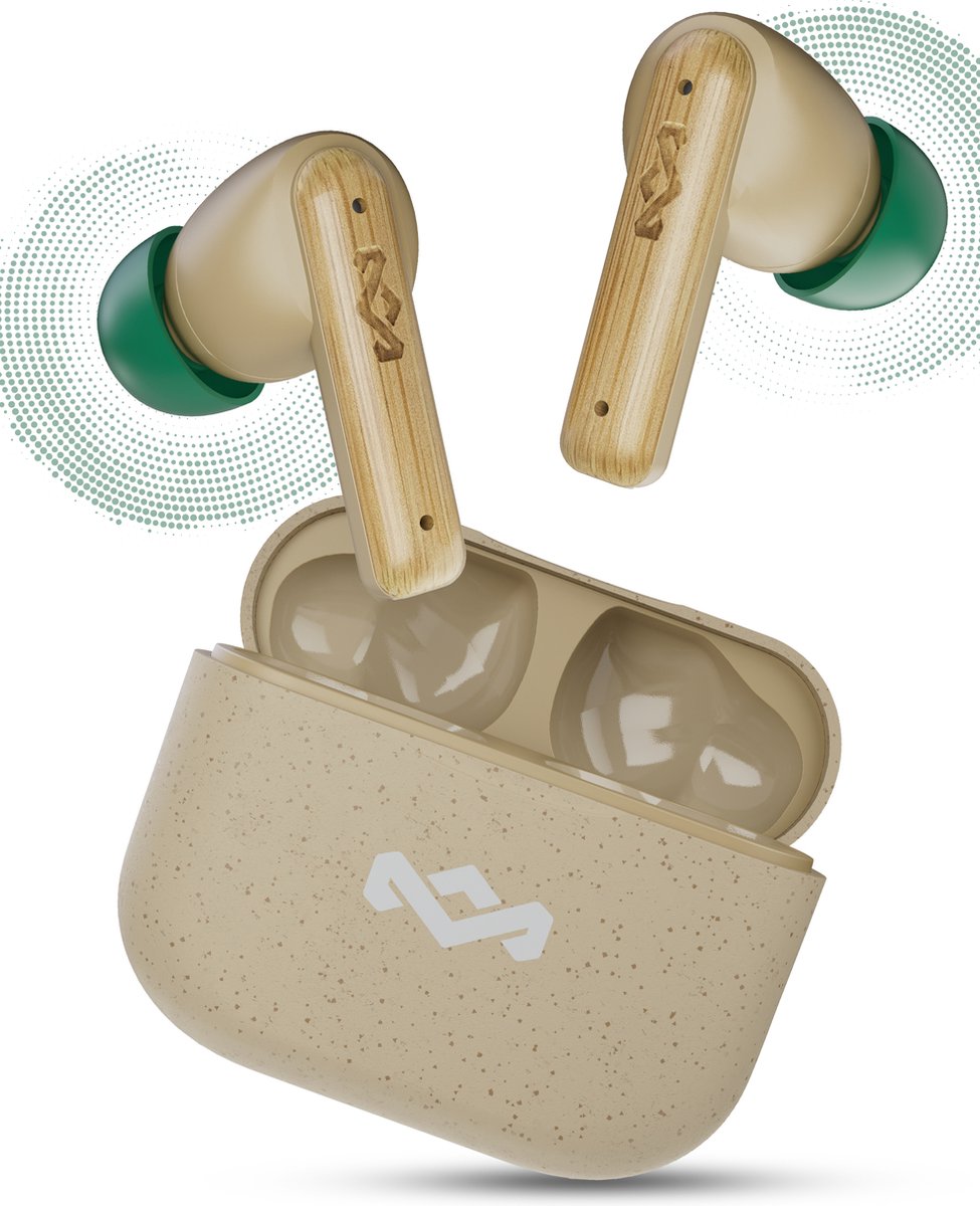 House of Marley Little Bird Oortjes Draadloos - 24 uur Batterijduur - Draadloze Oordopjes - Bluetooth - Eco Friendly Design - Quickcharge - Touchbediening - Cream – foto 6