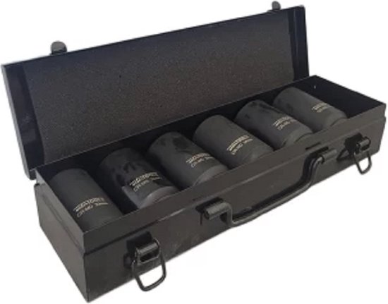 Jeu de douilles à chocs 3/4'' 12 côtés 6 pièces-Douille de puissance