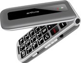 Artfone F30 4G - Senioren Klaptelefoon - Mobiele Telefoon - Grote Toetsen - Met Oplaadstation - Zwart met Zilver - Big button GSM