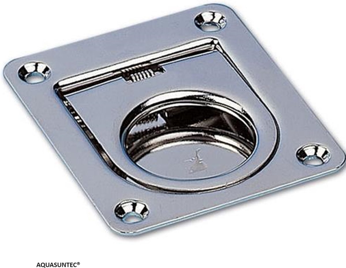 Aquasuntec Luik ring rechthoekig 55 x 75 x 14 mm (per 2 stuk) - met veer