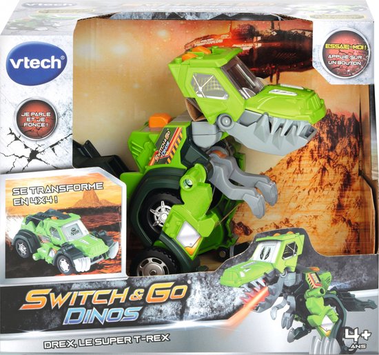 Vtech Transformers Computer Transformers Voertuig Vtech Switch & Go Dinos - Drex Super T-Rex | bol