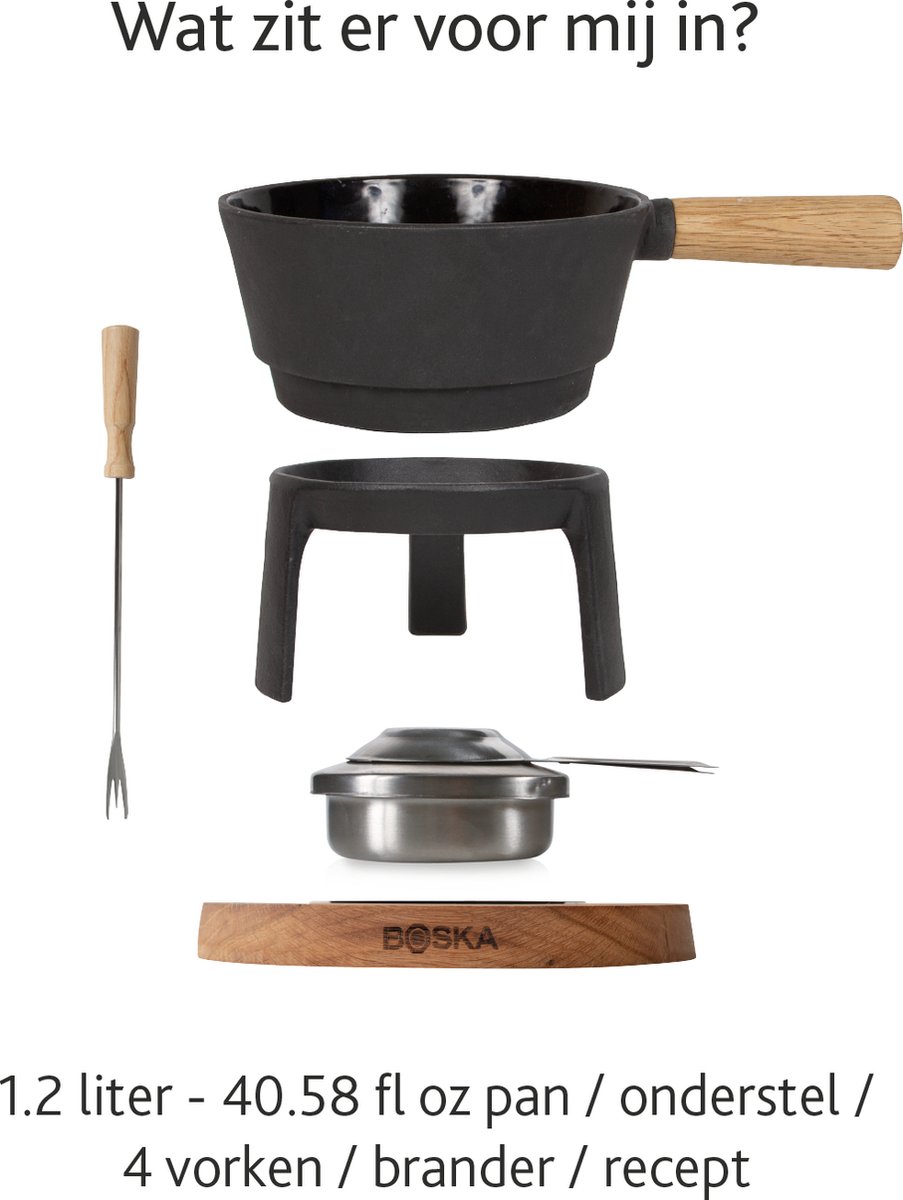 Boska Fondueset Pro - Fonduepan - Kaasfondue - voor Iedere Kookplaat - 1,2 L – foto 6