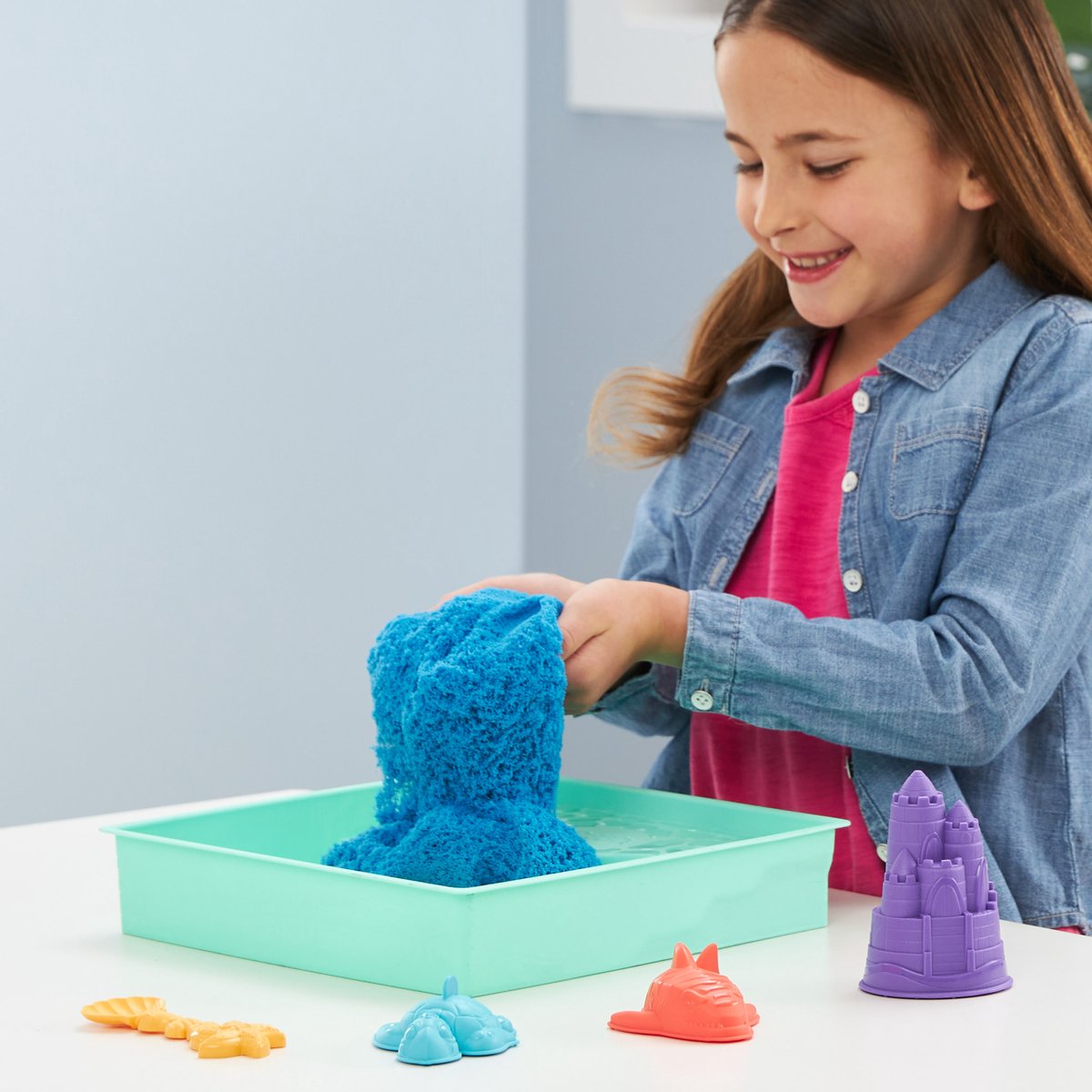 Kinetic Sand - Zandbak-set met 454 g speelzand 4 vormen en gereedschap - Sensorisch speelgoed - stijlen kunnen variëren — afbeelding 10