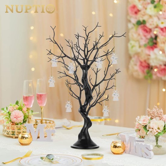 Arbre Artificiel Blanc 105cm Inweder - Décoration Centre De Table Mariage, Noël Ou Fêtes