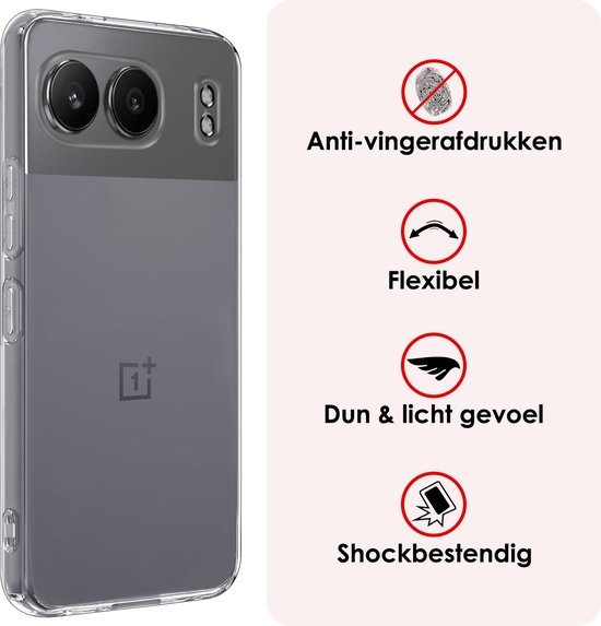 Coque adaptée pour iPhone 16, coque arrière en Siliconen avec 2 films de protection d'écran – Transparent