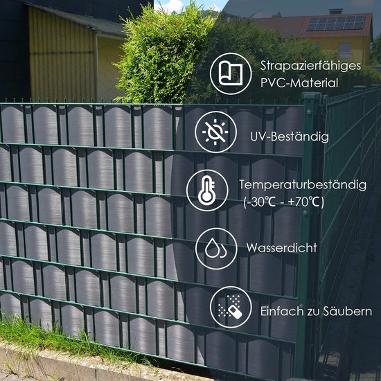 Brise-Vue 35 M X 19 Cm Avec 24 Clips - Différentes Couleurs (Anthracite)[u3417] - Jardin