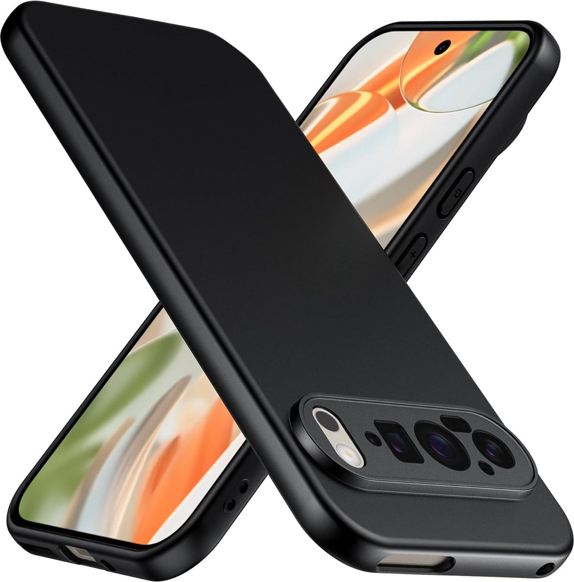 Casemania Hoesje Geschikt voor Google Pixel 9 Pro - Zwart -Siliconen Back Cover