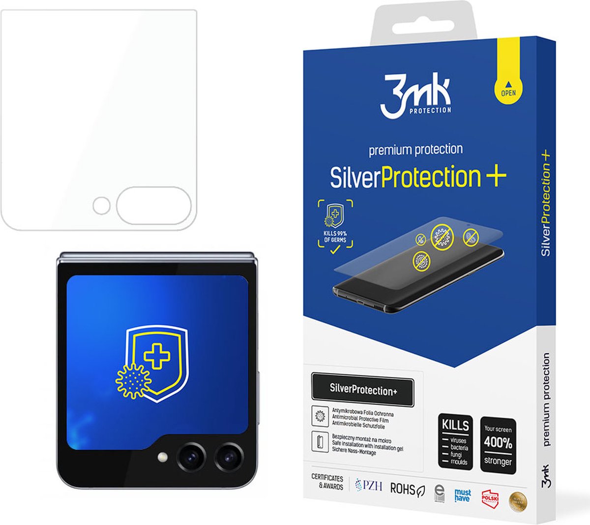 Samsung Galaxy Z Flip 5 (Front) - 3mk SilverProtection+