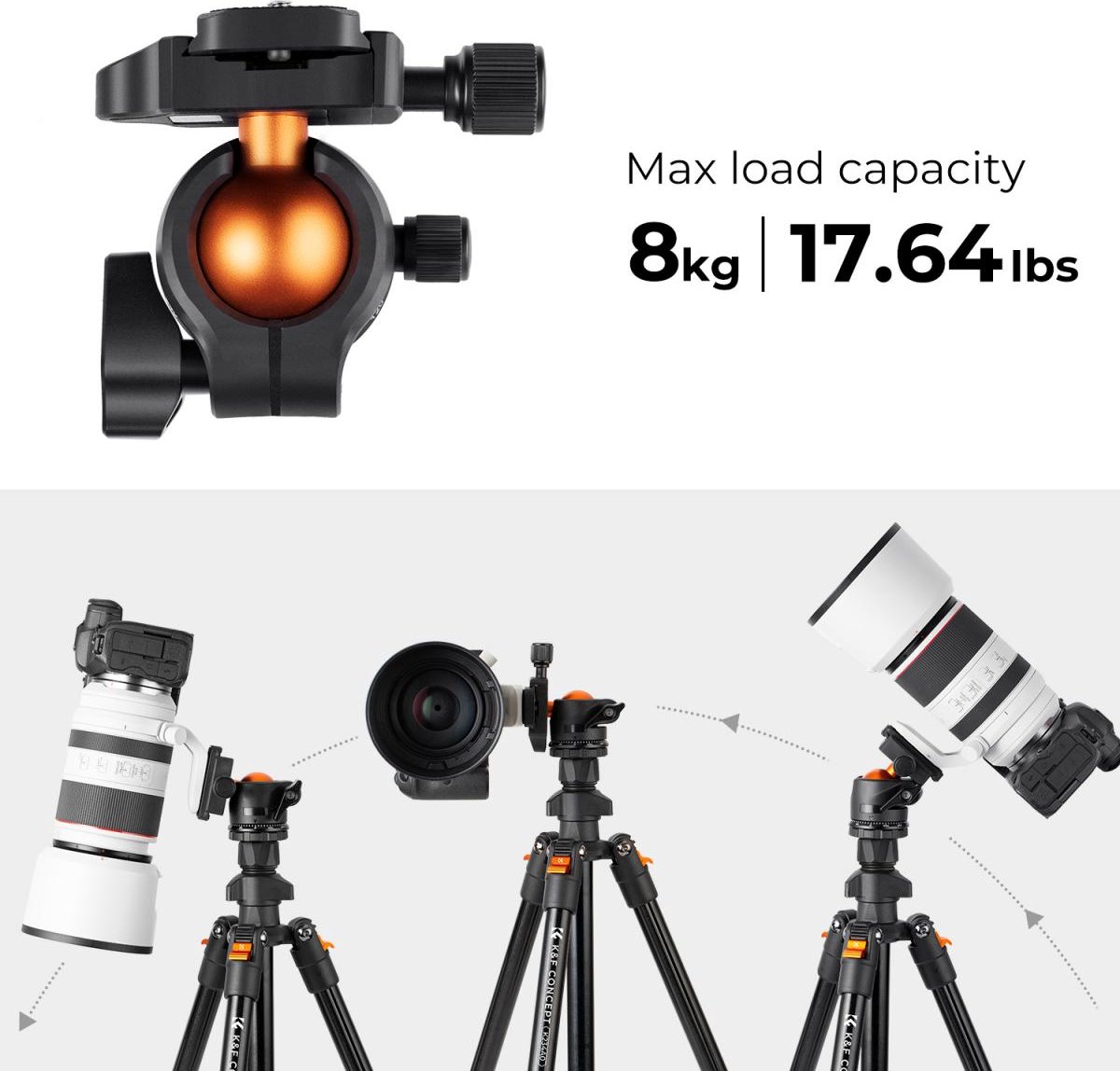 K&F Concept - KF09.101V1 - Camera Statief - Afbeelding 3