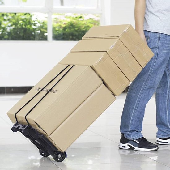Draagbare opvouwbare trolley, zware trolley, 200lbs bagage trolley met