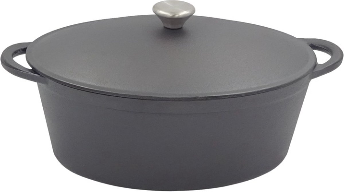Gietijzeren Braadpan - 6,4 liter - Geschikt voor de Oven