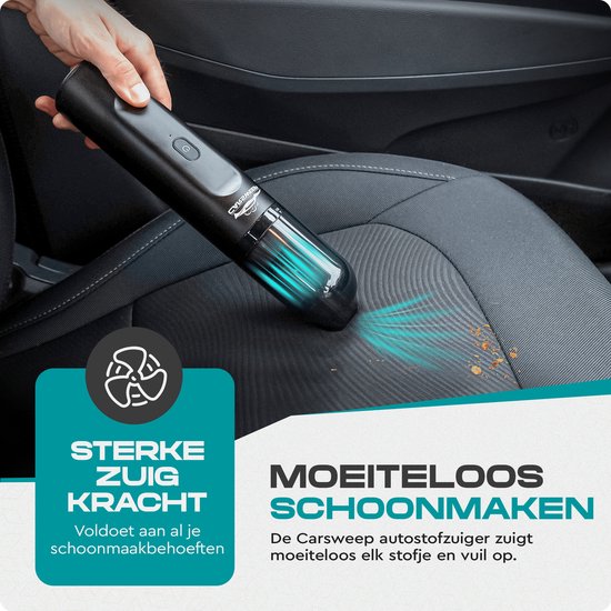 Autostofzuiger, Draadloze Krachtige Draagbare Handstofzuiger, Opladen Via USB, Geschikt Voor Auto Huis Dierenhaar Computer