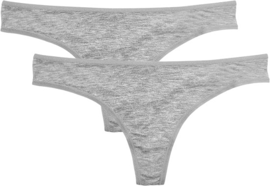Baba String Bamboe Dames String | 2 Stuks | Grijs | Maat M | Duurzaam, Stretchy en ...