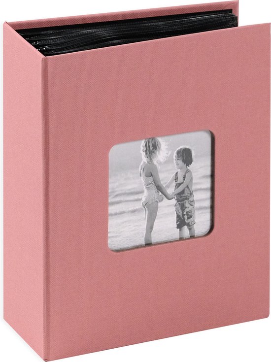 Fotoalbum insteek - SecaDesign Vita - 100 foto's 10x15 cm - Roze - Linnenstructuur