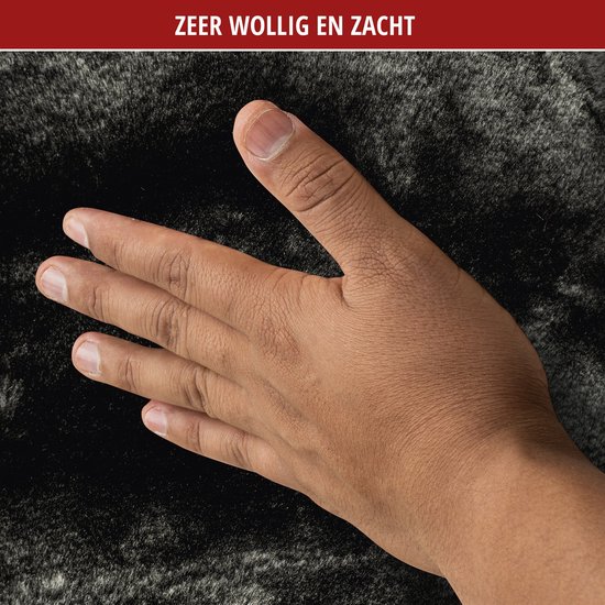 Walser Autostoelhoes Teddy - synthetisch bont - antraciet van Walser — afbeelding 5