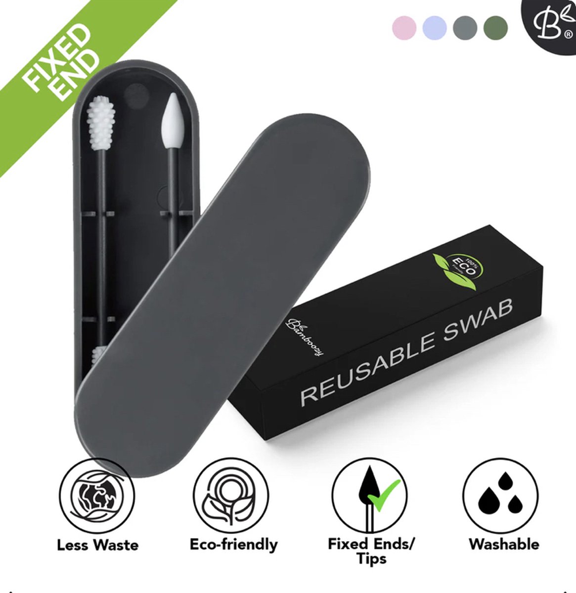 Goedkoopste 2 stks/doos Siliconen Tip Wattenstaafjes Met Case Kit, Ideaal Voor Make-up & Dagelijkse Reiniging, Herbruikbare Dubbel Getipte Siliconen Wattenstaafjes Voor Het Reinigen Van Oren 2 dozen