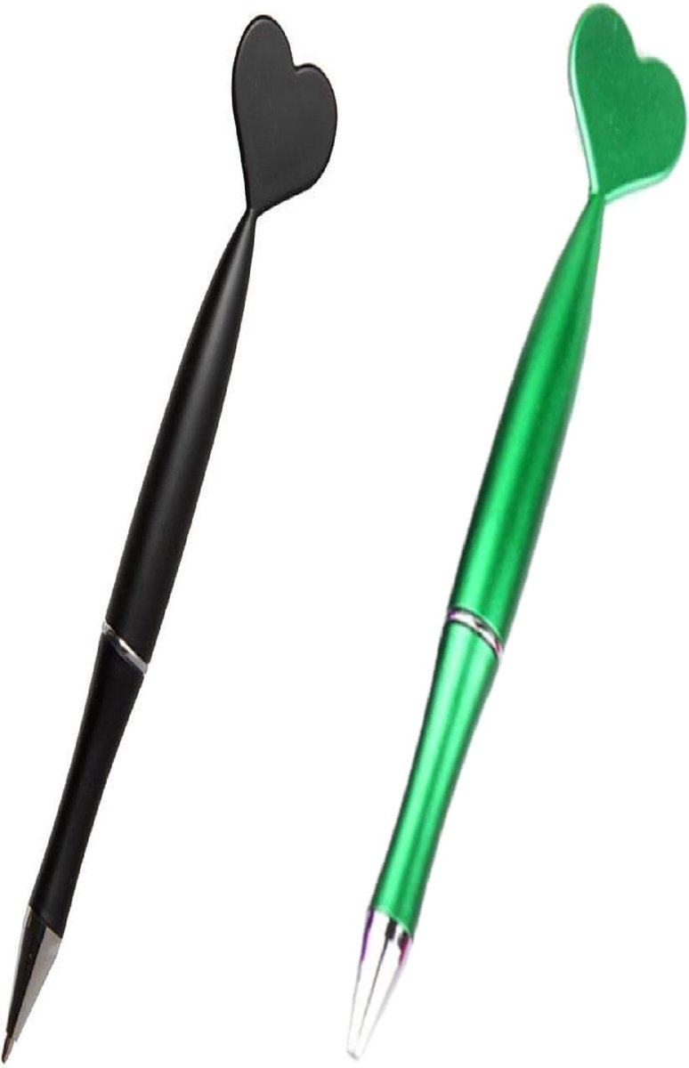 Pen met Hartje | Lightfight Balpen 14 cm | 2 Hartjespennen