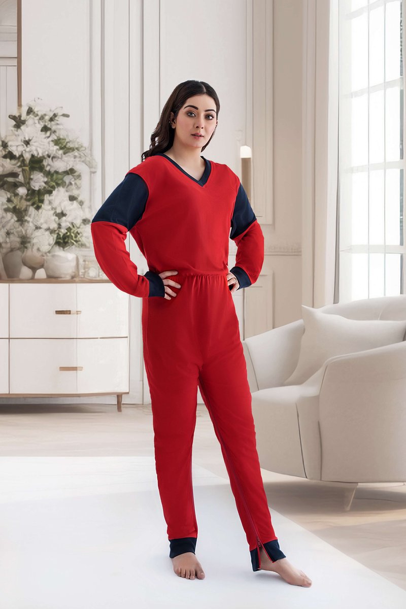 Hansop pyjama | rugrits & beenrits | Nachthemd | Lange mouwen | Plukpak | Maat XXL