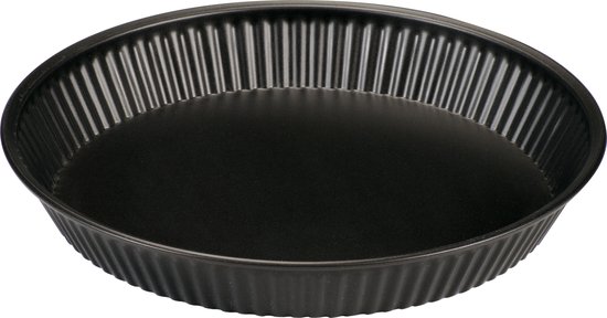 Basic Culinair Vlaaivorm - 28cm – Staal - Antikleeflaag - PFAS vrij - Made in Italy