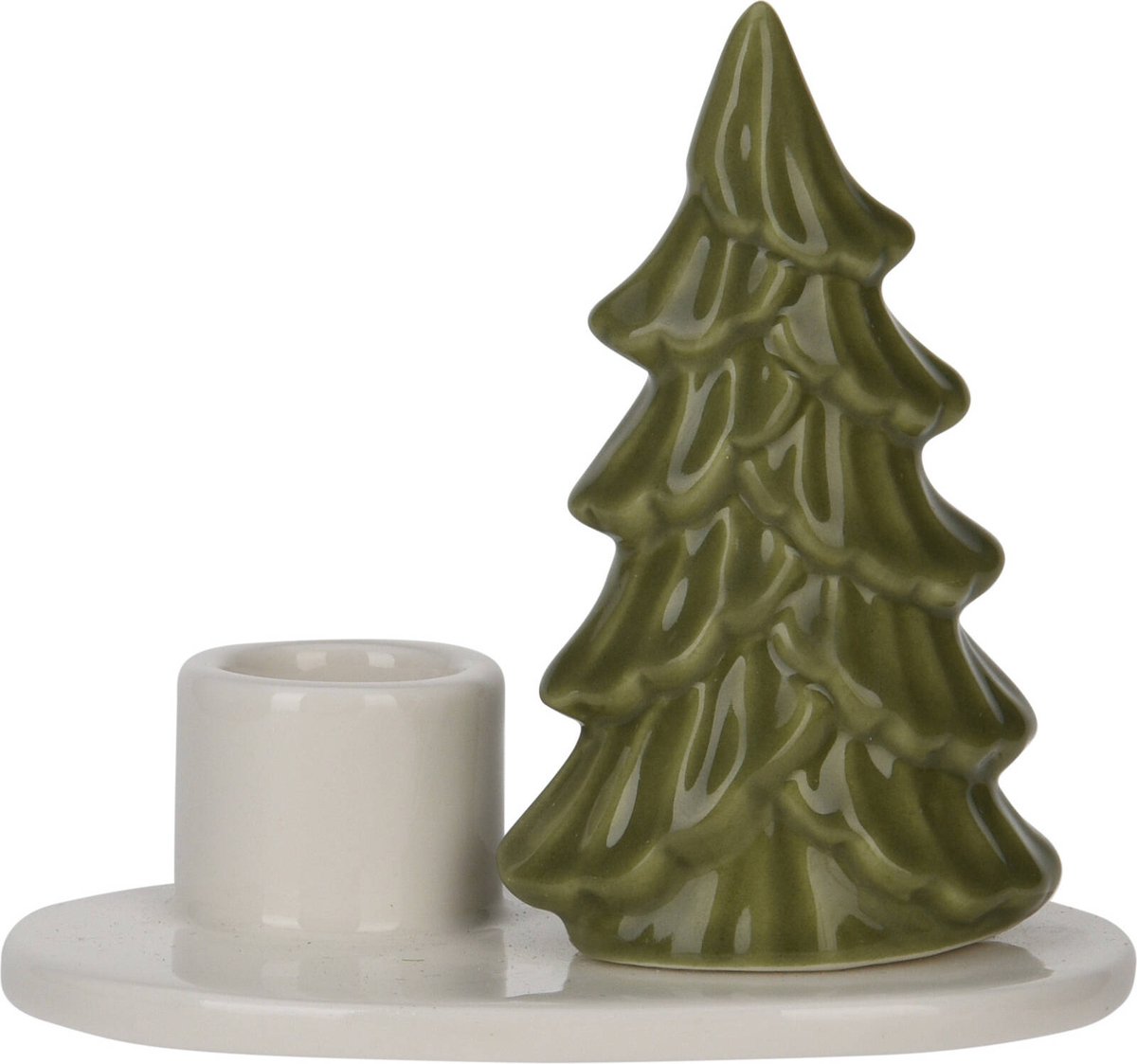 Kerstkaarsenhouder met kerstboom, 8 cm
