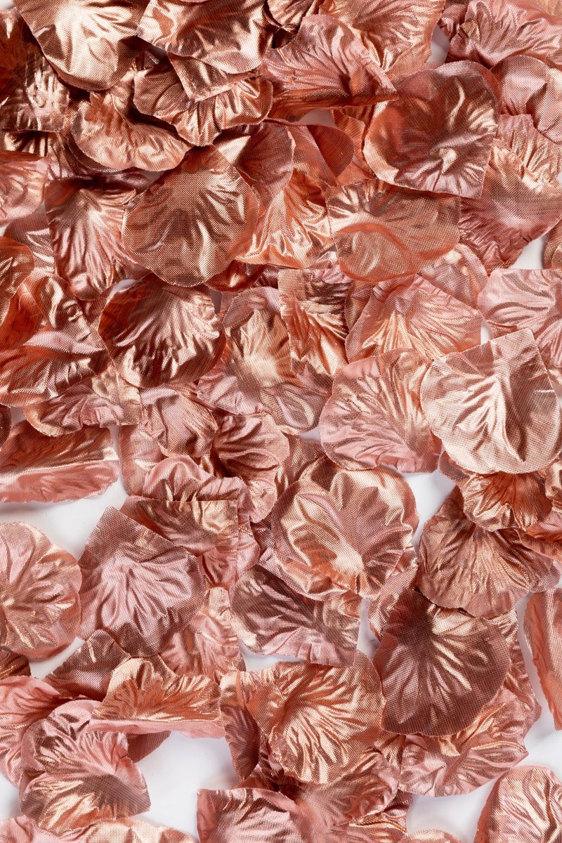 500 Rozenblaadjes Metallic Rosé Goud - Bruiloft Huwelijk Decoratie Rozen blaadjes