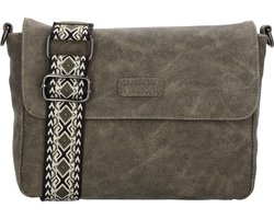 Beagles Malaga Crossbody Schoudertas met Trendy Schouderband - Dames Tas - Olijfgroen