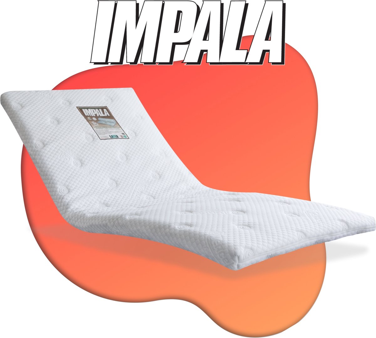 Impala Latex Topper 140 x 200 - Zuiver natuurrubber - Medium Hardheid - Tencel Tijkstof - 7 CM Dik - Luxe MatrasTopper