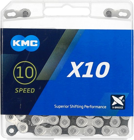 KMC - CHAINE X10 ARGENT / NOIR 114L