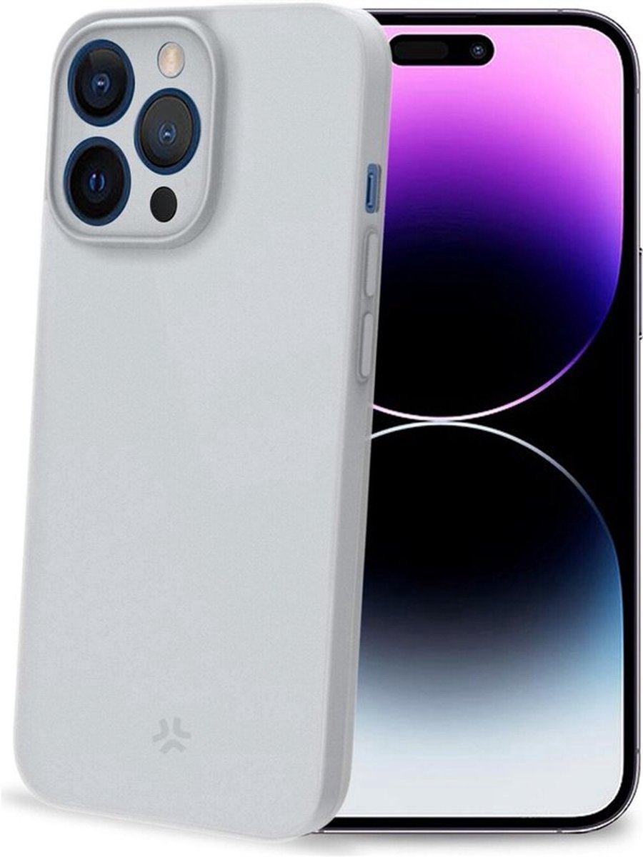 Celly Space Siliconen hoesje - Geschikt voor Apple iPhone 15 Pro Max - TPU Back Cover - Wit