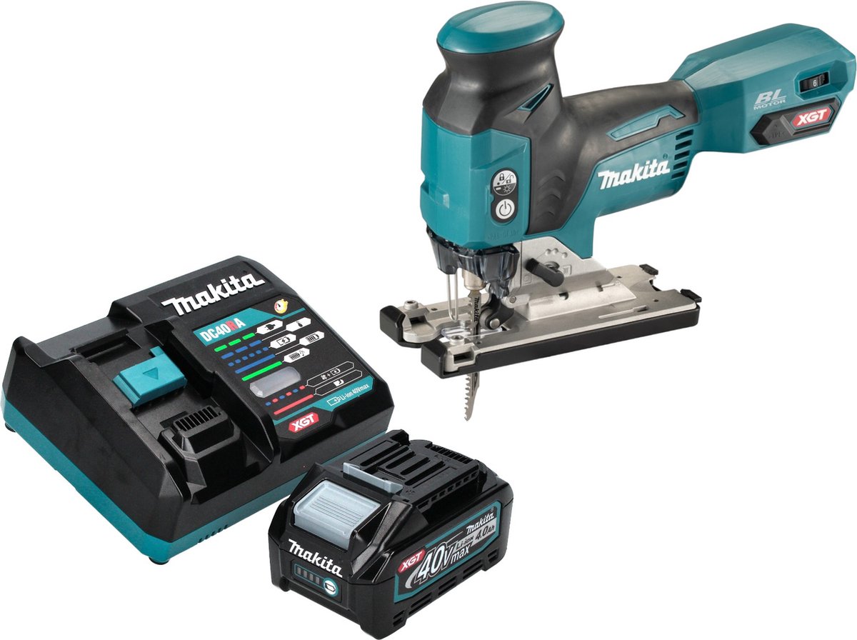 Makita JV 001 GM101 Accu decoupeerzaag 40 V max. 135 mm borstelloos + 1x accu 4.0 Ah + lader