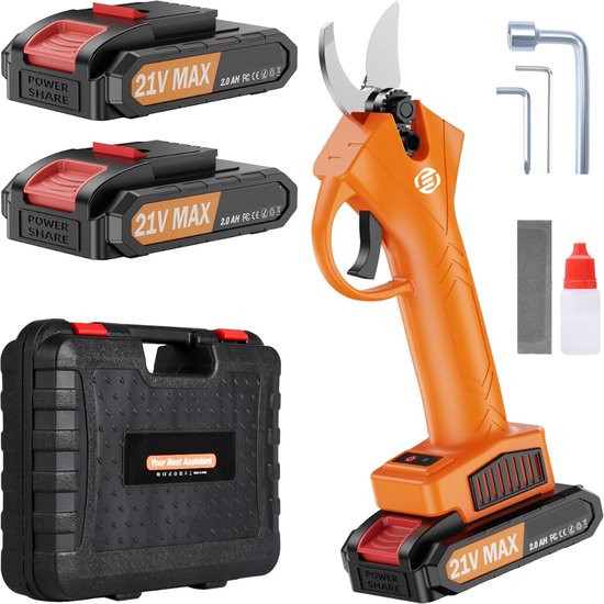 Milwaukee M12 BLPRS Snoeischaar - 2 x M12 B2 Accu's, C12 C Lader - De Boer