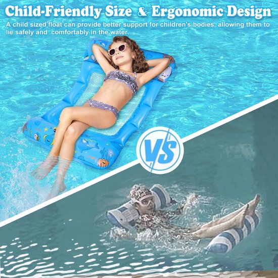 Opblaasbare waterhangmat voor kinderen oceaanthema - 4-in-1 luchtmatras met net - zwembad drijvende stoel - zomer speelgoed accessoires waterhangmat van Intex — afbeelding 4