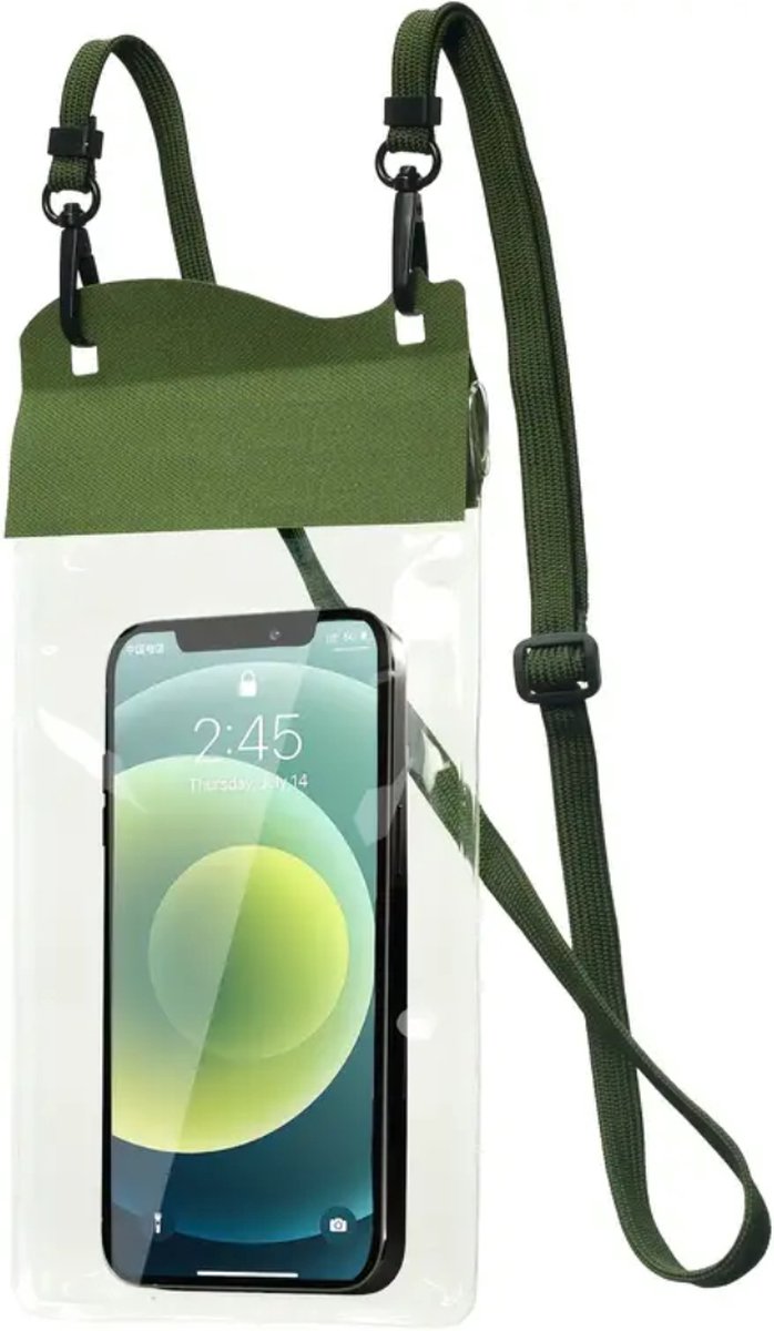 Nivard Waterdichte Telefoonhoesjes - Waterdicht Telefoonzakje - Waterproof Festival Opbergtasje - Documententasje - Waterbestendig - Legergroen