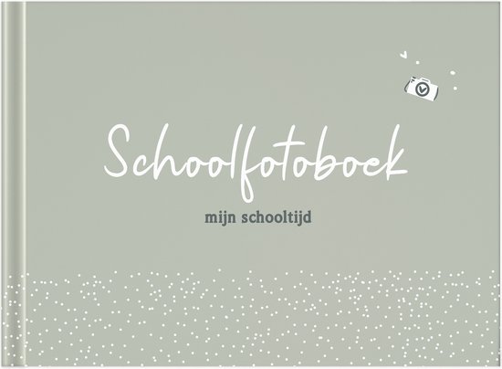 Fyllbooks - Schoolfotoboek - Schoolfoto Album - Invulboek voor Schoolfoto's - Olijfgroen