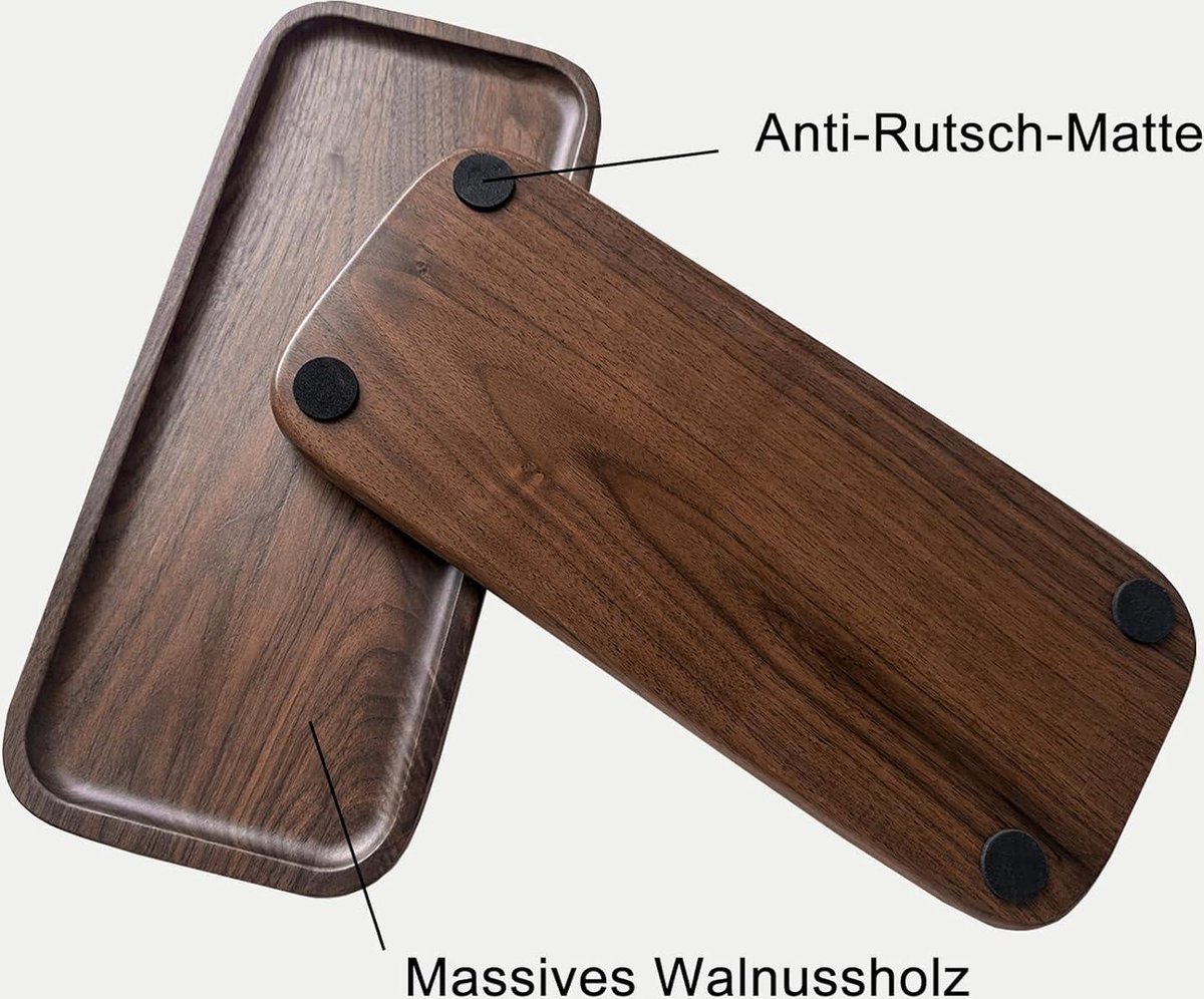 Vierkant massief houten dienblad - natuurlijk houten theeserviesplaat voor café en
