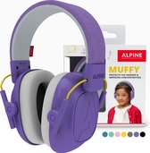 Alpine Muffy Kids Gehoorbescherming kinderen – Oorbeschermers kinderen - Oorkappen kinderen - Verminderd omgevingsgeluid en verhoogd de concentratie - Handig voor in de klas of bij luidruchtige events – Paars – Demping 25 dB